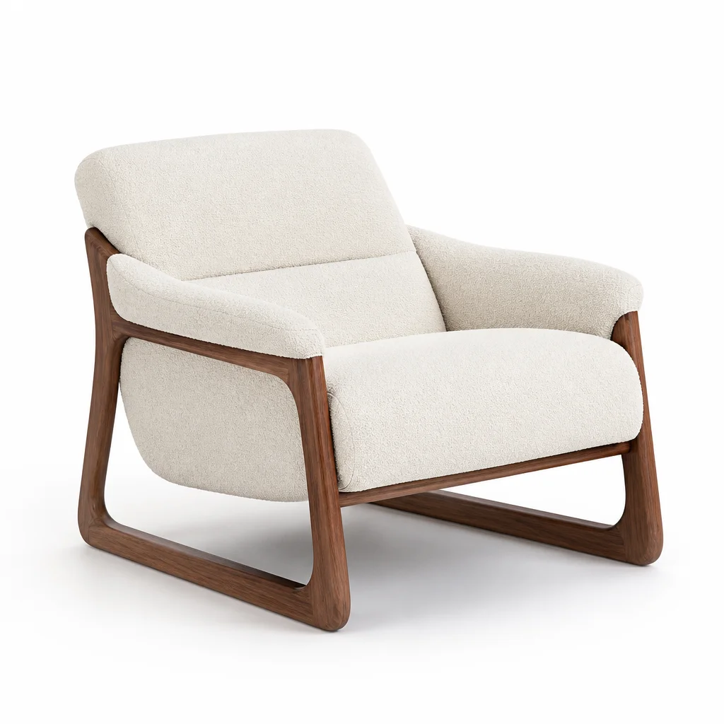 Ivory Arc Lounge Chair