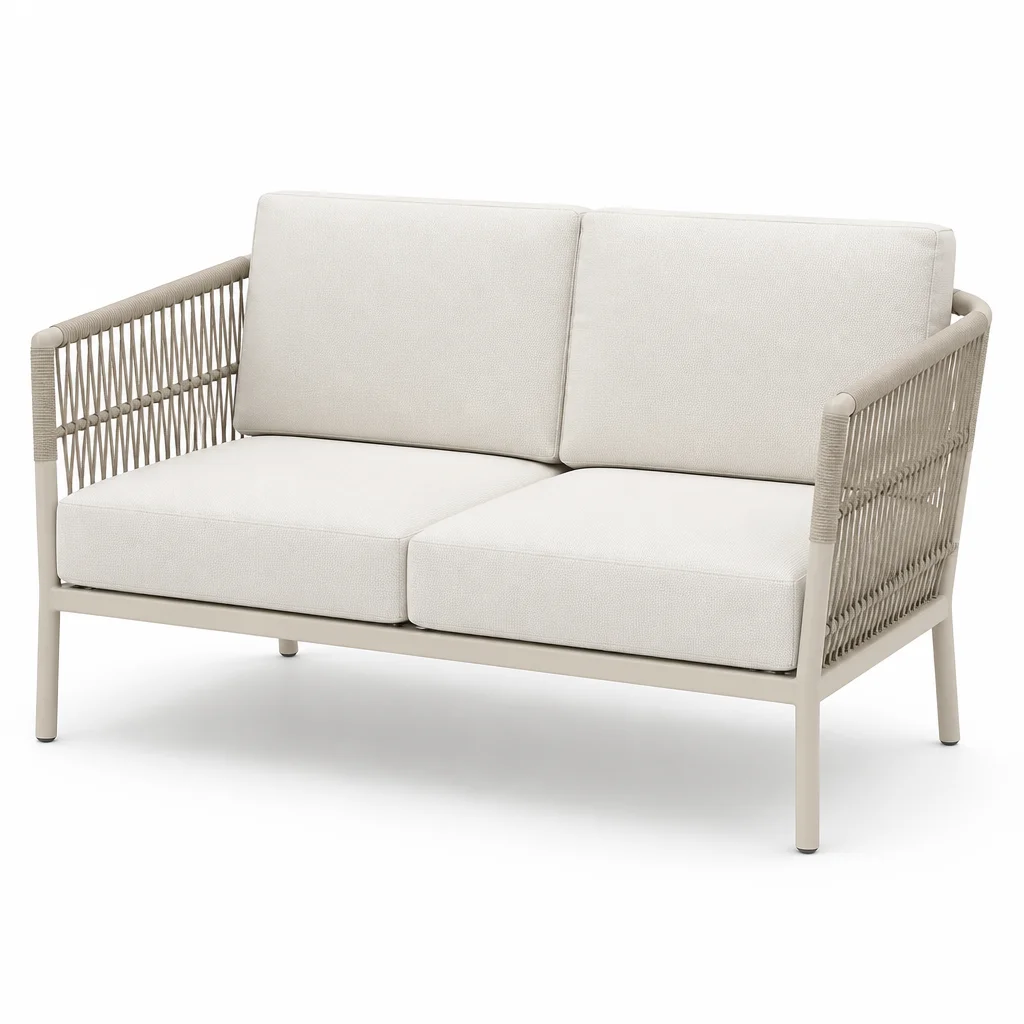 Ivory Hollow Outdoor Sofa